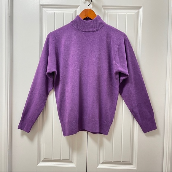 Vintage Gianni Dolce Mock Neck Sweater Purple - Picture 2 of 12